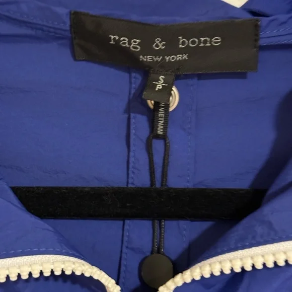 NWT Rag & Bone Blue Rain Jacket Sz S - Picture 3 of 5